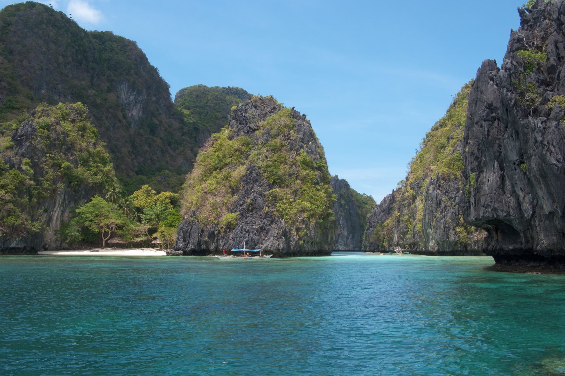 A limestone island in Bacuit Bay, El Nido, Palawan